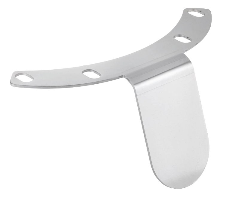 Halter Pickerl für österreichische Prüfplakette für Primavera/​Sprint 50-150ccm, Edelstahl poliert