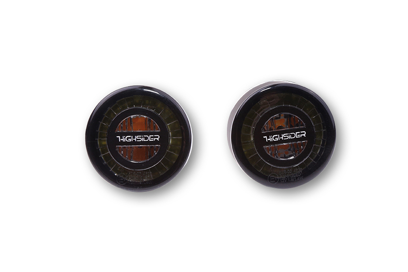 HIGHSIDER pro Rocket LED Blinker/Positionslicht Schwarz/Getönt 2in1, E-Geprüft (Paar)