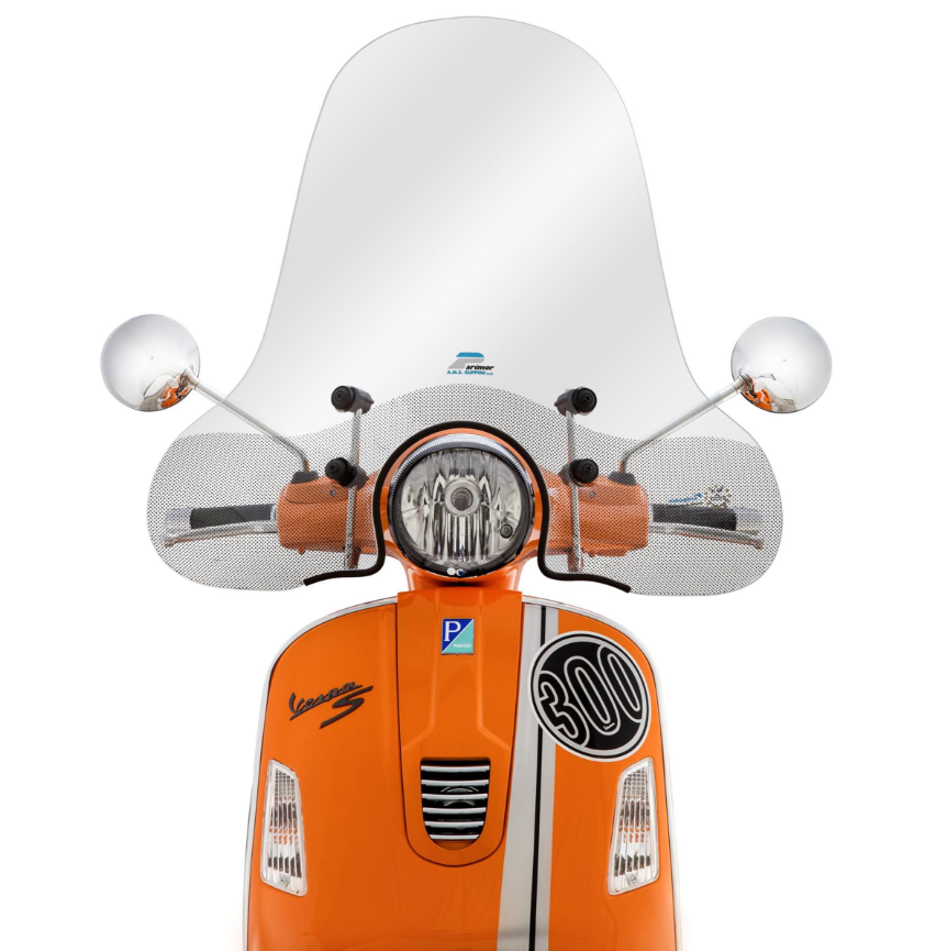 Windschild CUPPINI hoch für Vespa GTS/​GTS Super/​GT/​GT L 125-300ccm, klar