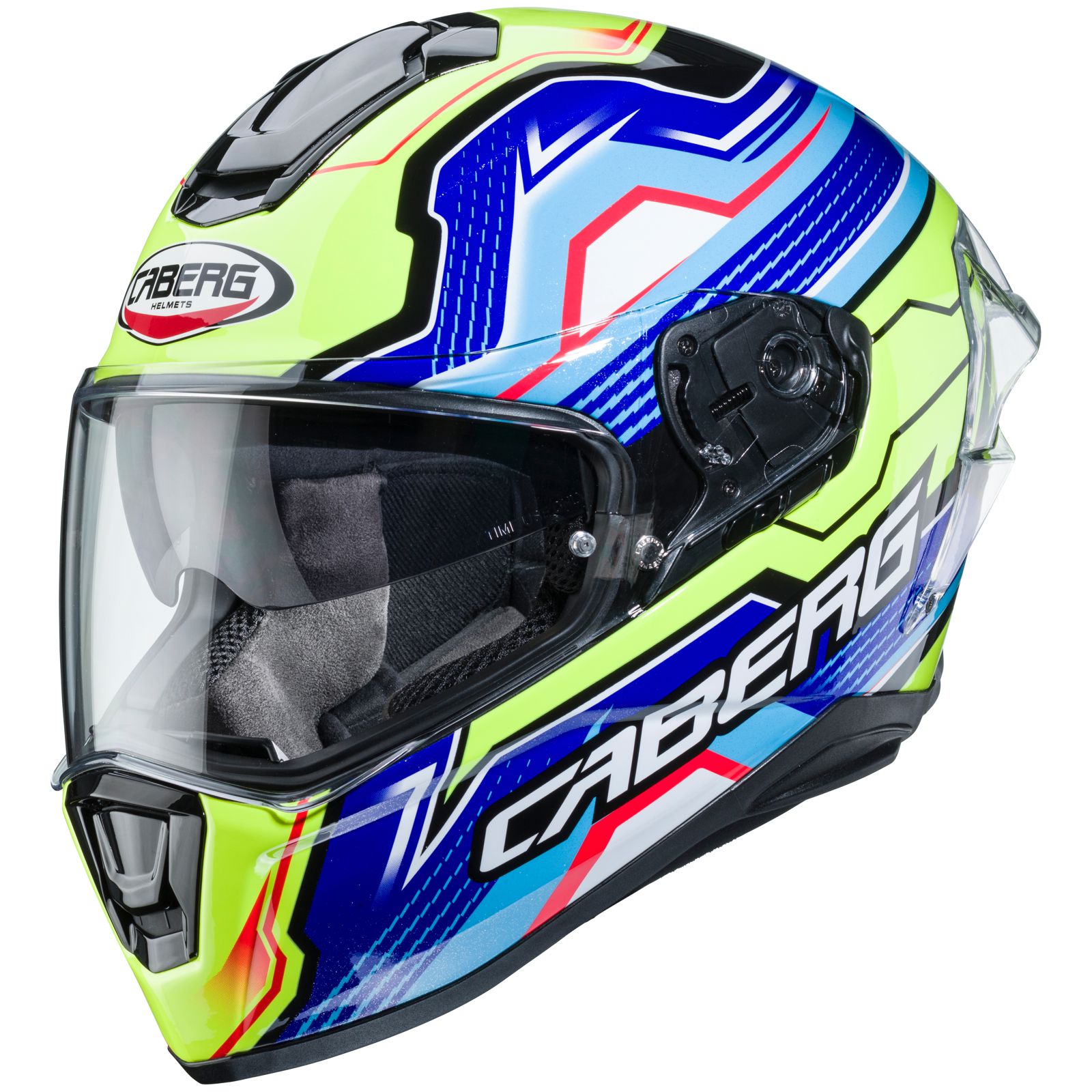 Caberg Helm Drift Evo LB29, schwarz/blau-fluo-gelb