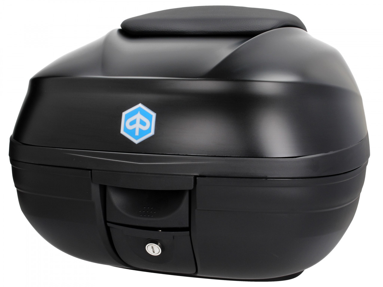 Top Case, 37 l, (NO_schwarz matt 93/B) inkl. Rückenpolster für Piaggio MP3 500 Sport Advance HPE