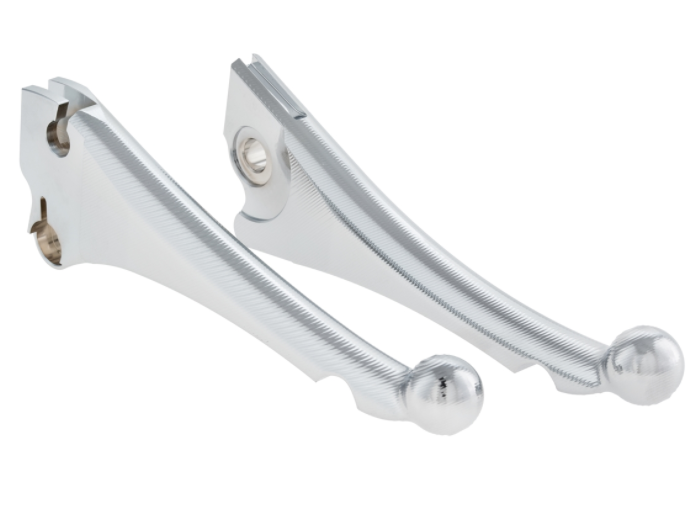Sporthebel Set Bremse "Shorty 3D" links/rechts für Vespa LX/​LXV/​S/​Primavera/​Sprint, chrom