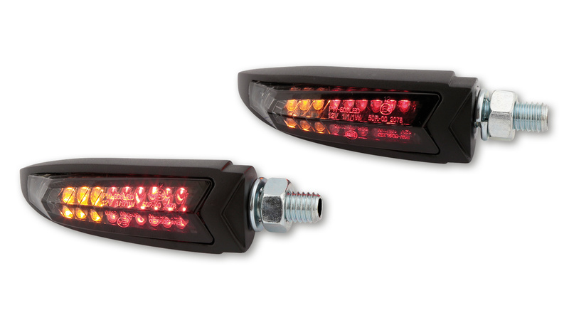 HIGHSIDER pro Arc LED Rück-, Bremslicht, Blinker 3in1 Schwarz/Getönt E-Geprüft (Paar)