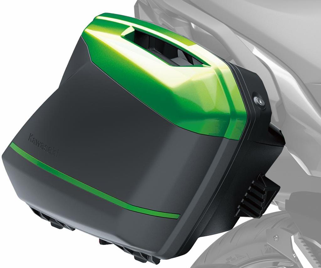 Kofferblenden Set für Seitenkoffer 28L Original Kawasaki - Weiß