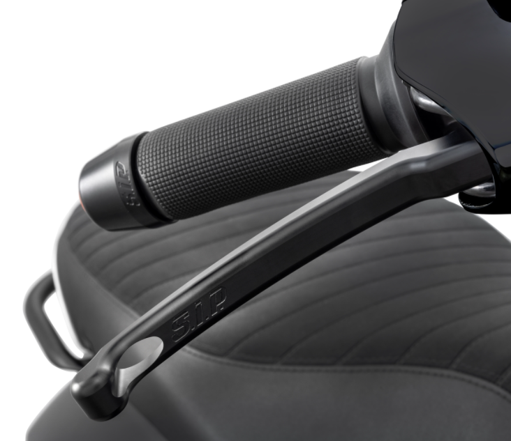 Lenkerendengewichte links/rechts für Vespa Primavera/​Sprint/​ET/​LX/​LXV/​S, schwarz matt