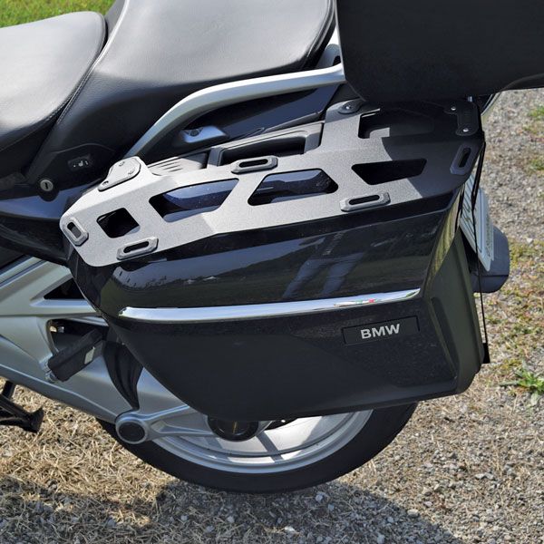 Gepäckträger für Seiten-Koffer BMW K 1600 GT/GTL, R 1250 RT, R 1200 RT, Alu, schwarz