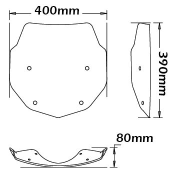 Mittlere Windschutzscheibe für BMW R 1200 GS LC /Ralley /Adventure LC, R 1250 GS