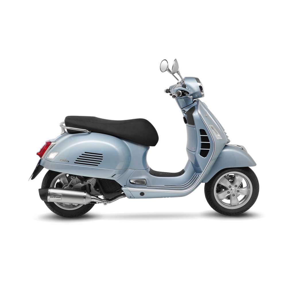 LeoVince Auspuffanlage LV One Evo für Vespa GTS 125 /Super, silber, slip on, E-Gutachten, Euro5