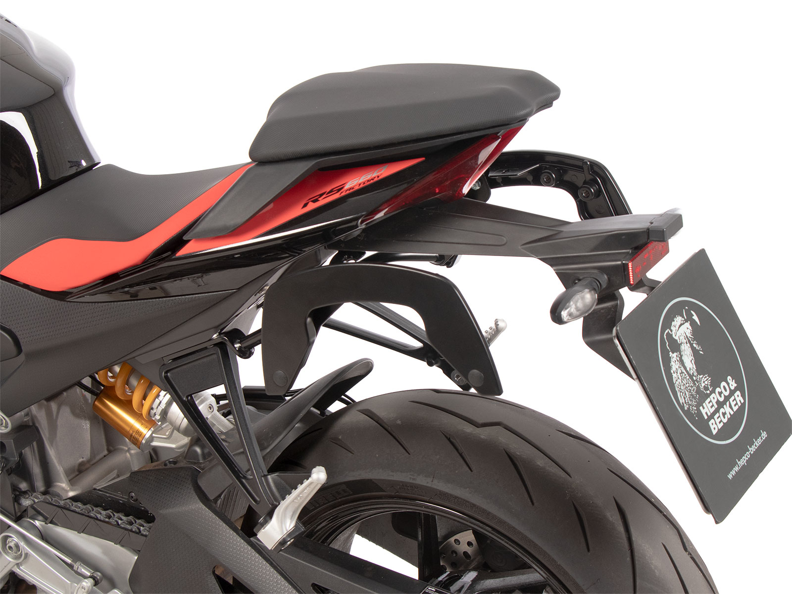 C-Bow Seitenträger schwarz für Aprilia RS 660 / Factory (25-) Hepco & Becker