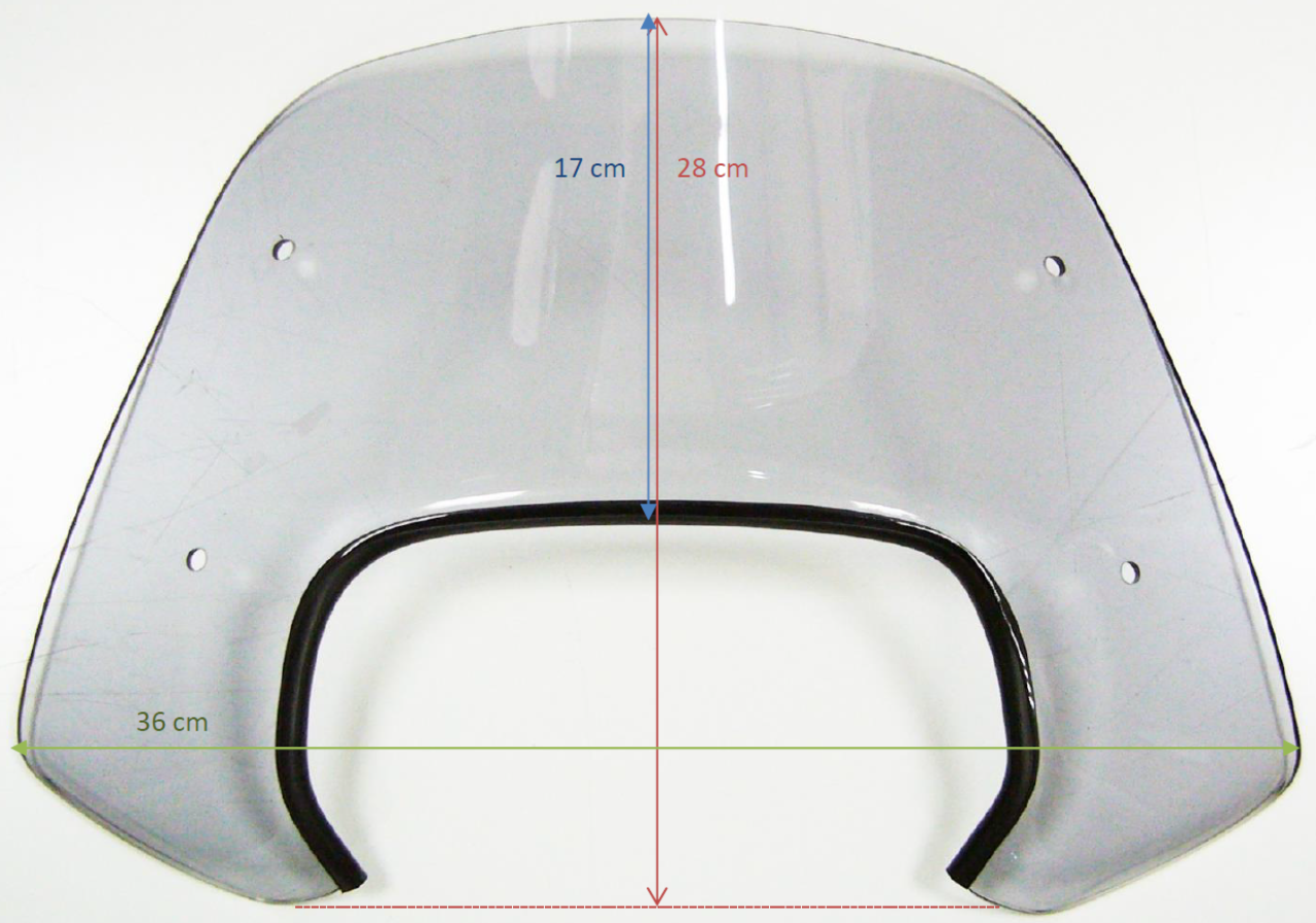 Windschild ERMAX Piccolo H 300 mm für Vespa Sprint 50-150ccm 2T/​4T, getönt
