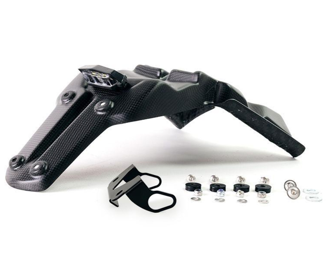 Kurzer Kennzeichenhalter aus Carbon für Yamaha Ténéré 700 (19-24)