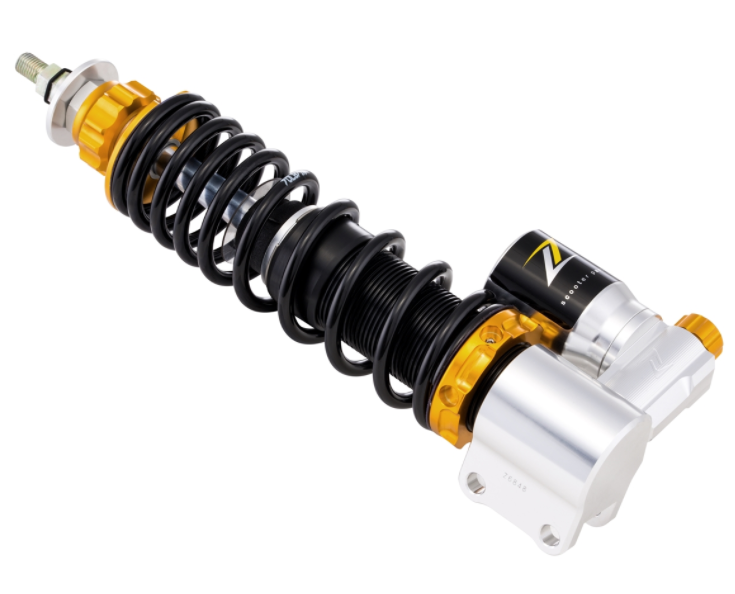 Stoßdämpfer "Black Edition", vorne für Vespa Primavera/​Sprint 50 -150ccm ('17-), silber/orange/schw