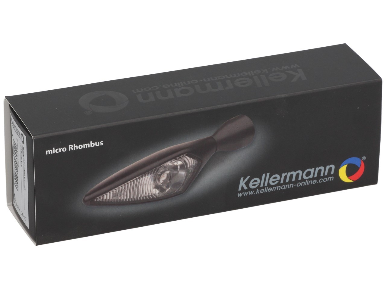 Kellermann Blinker, Rhombus, Stahl, LED, VL/HR, 12 V, chrom matt, M8x20, E-geprüft