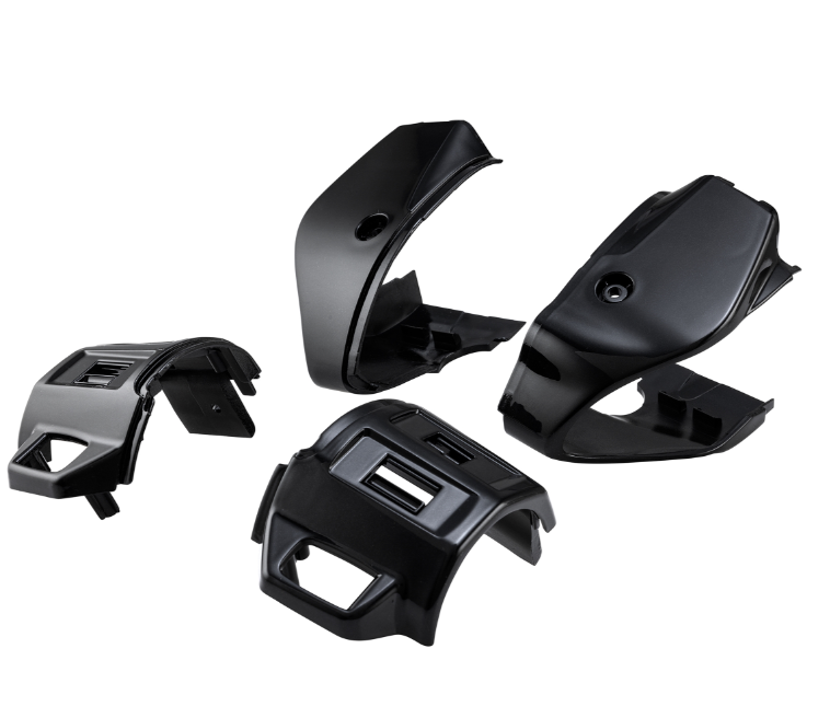 Abdeckung Schaltereinheit, links & rechts für Vepsa Primavera/​Sprint/Elettrica, schwarz glänzend