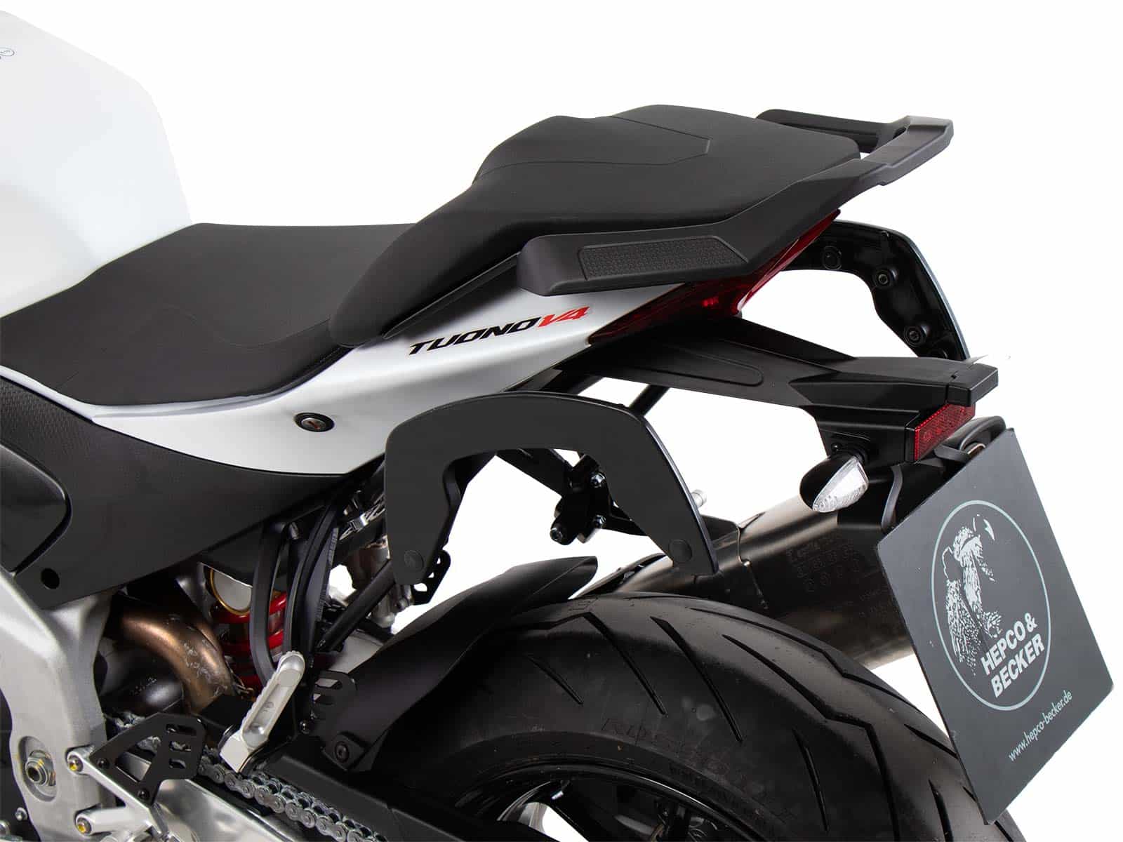 C-Bow Seitenträger schwarz für Aprilia Tuono V4 (21-24) Hepco & Becker