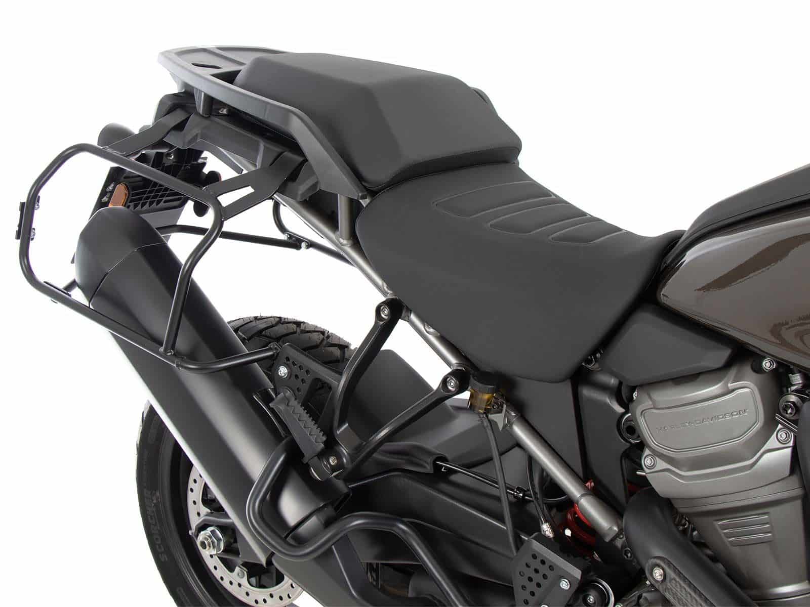 Kofferträgerset Cutout inkl. Kofferset Xplorer Cutout silber für Harley Davidson Pan America (21-)