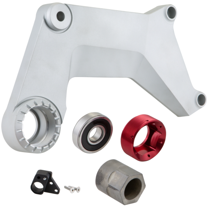 Schwingarm für Rennauspuff, hinten für Vespa GTS/​GTS Super/​GTV 125-300ccm mit ABS, silber