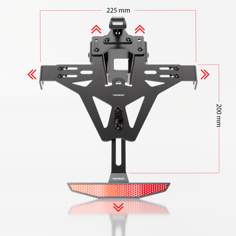 HIGHSIDER pro Kennzeichenhalter Akron-RS Pro Mit Rücklicht