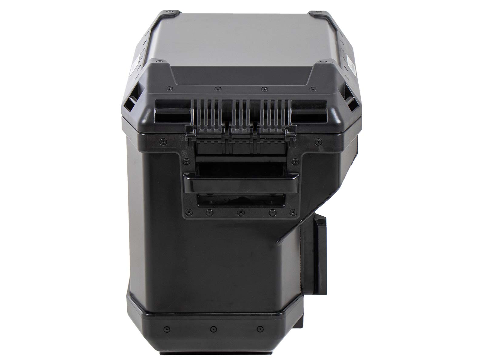 Seitenkoffer Alu Xplorer 37 Cutout (ausgespart für Auspuff) rechts schwarz Hepco & Becker