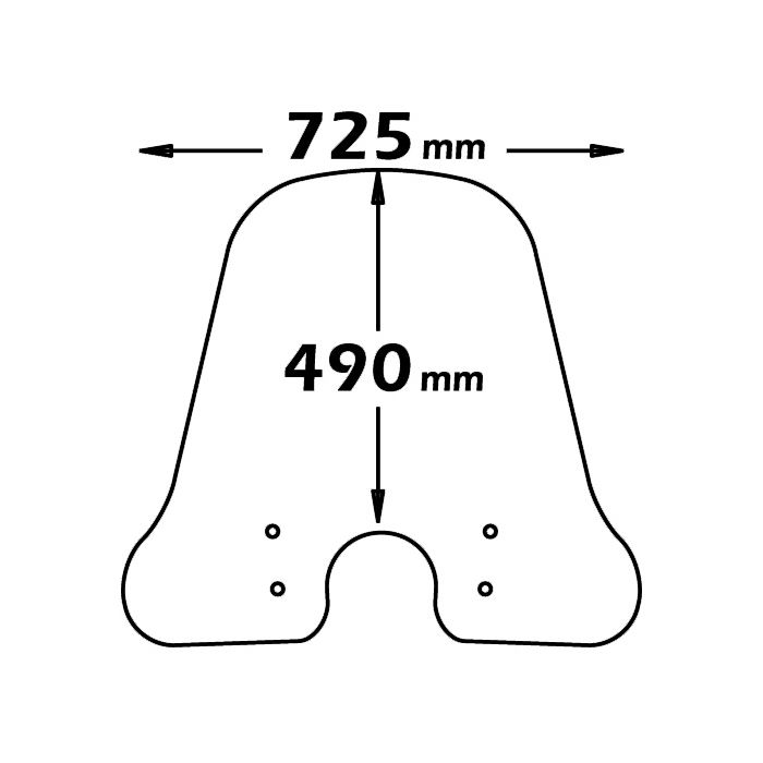 Hohes Windschild klar für Vespa LX - Isotta