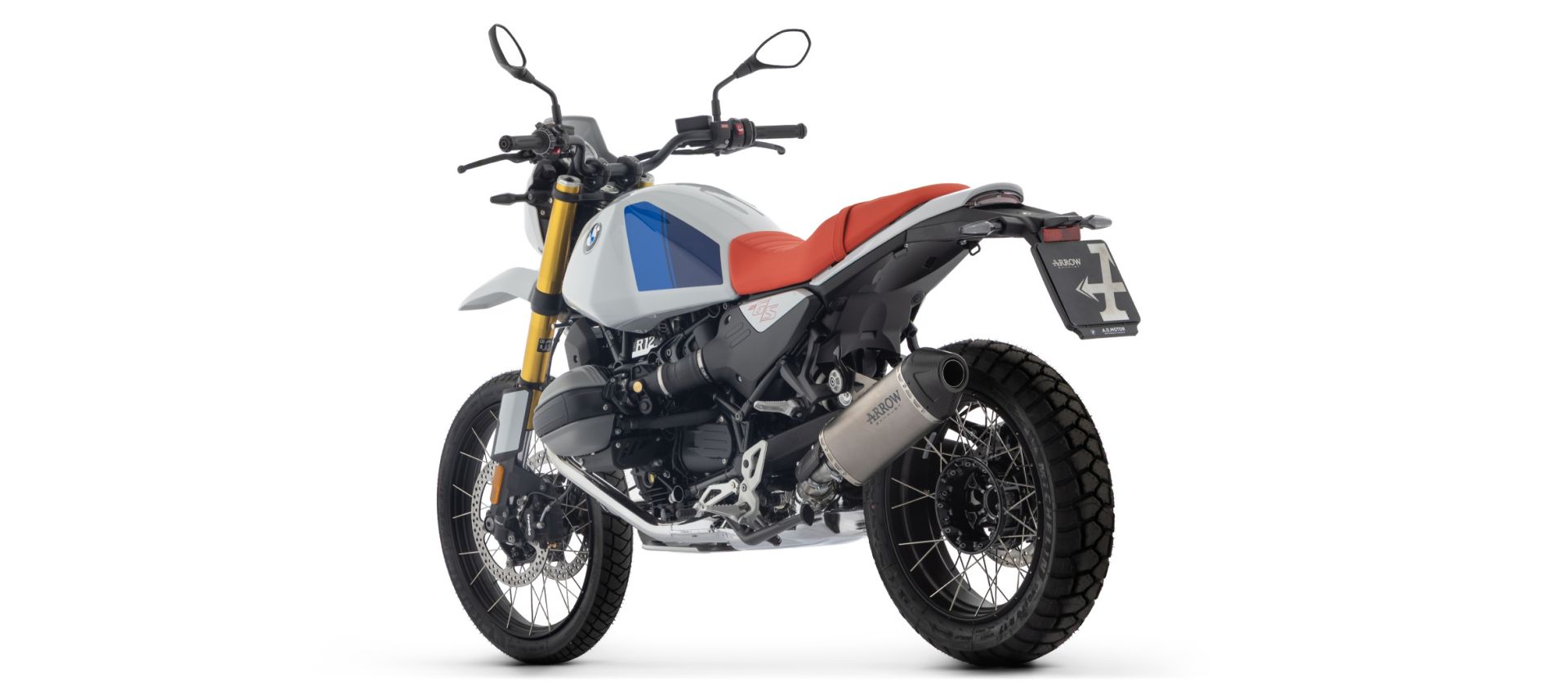 ARROW Auspuff EXPLORER Aluminium schwarz mit Carbon-Endkappe für BMW R12 G/S (25-)