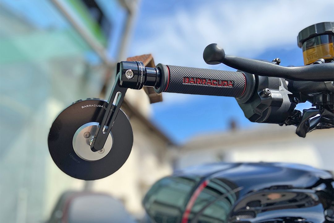 Barracuda Spiegel SKIN-S BAR END B-LUX schwarz/silber