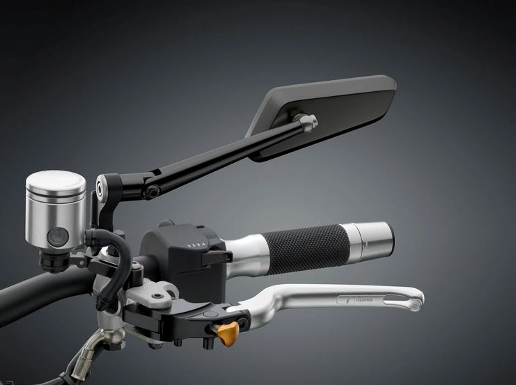Spiegel RIZOMA Circuit 744 rechts für Vespa, schwarz eloxiert