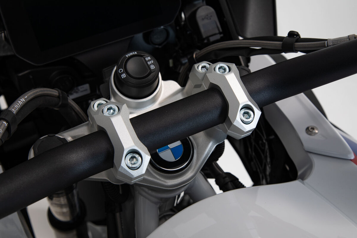 SW-Motech Lenkerverlegung, silber, H=32 mm, Verlegung um 25 mm für BMW S 1000 XR