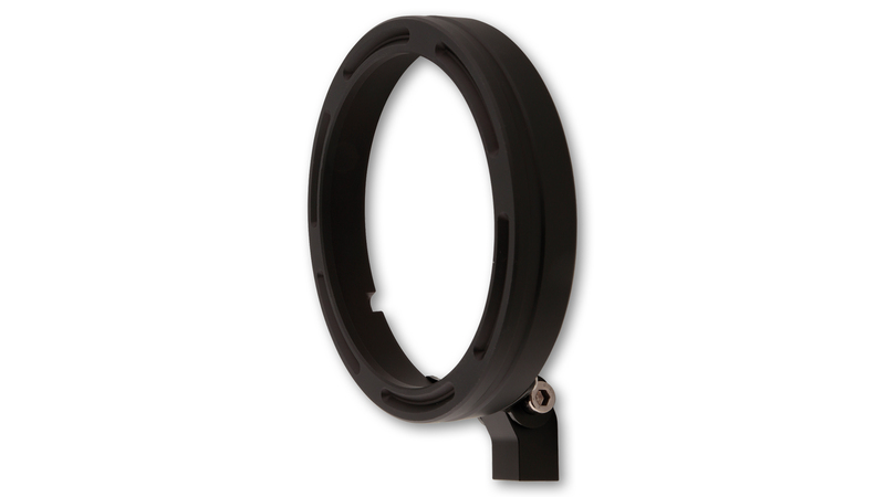 HIGHSIDER pro 7 Zoll Lampenhalterring Frame-R1 Schwarz CNC, Untere Befestigung