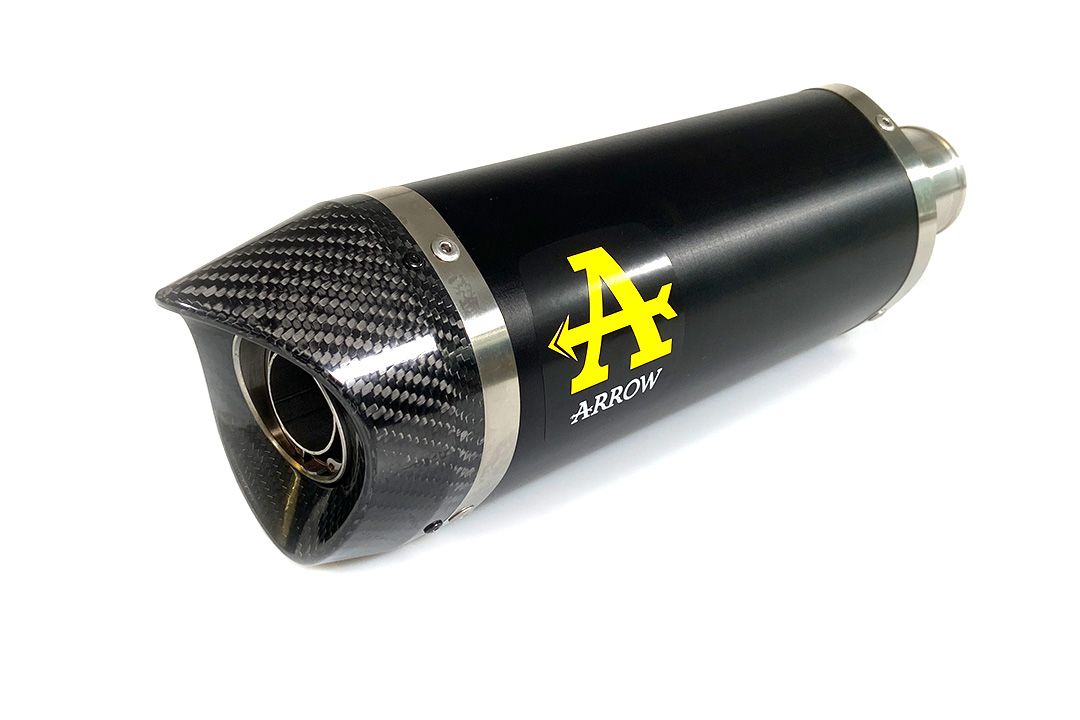 ARROW Auspuff DARK THUNDER Aluminium mit Carbon-Endkappe für Yamaha MT-07 (21-)