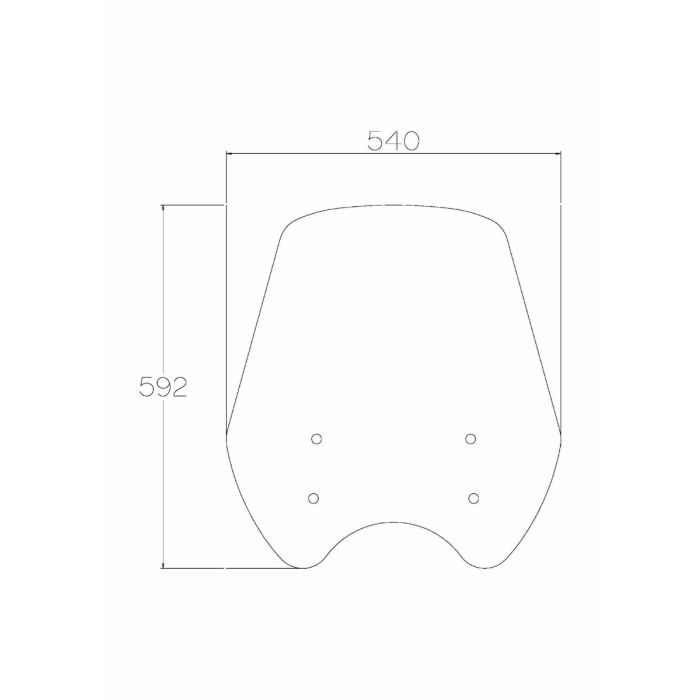 Hohe Windschutzscheibe klar für Moto Guzzi V7 850 Special (21-24)