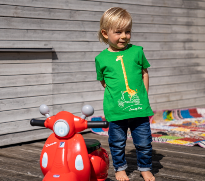 Kinder T-Shirt "Looong Run", grün