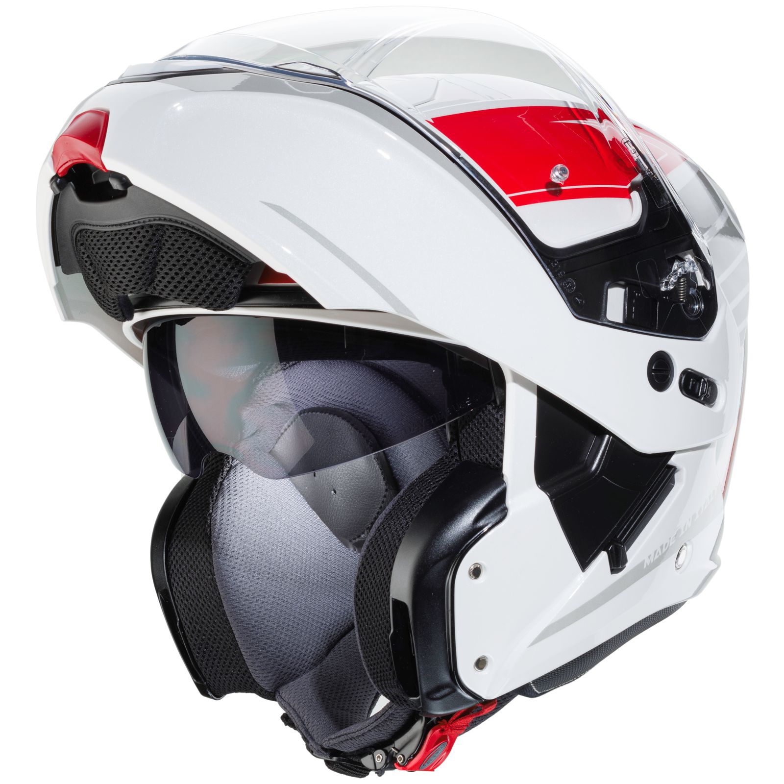 Caberg Helm Horus Tribute, weiß/rot-grün