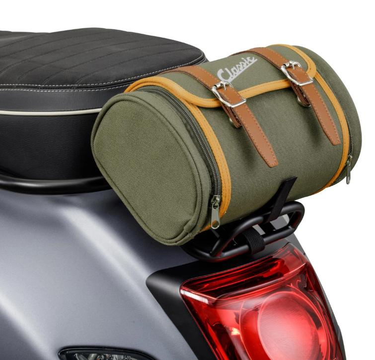 Tasche "Classic" Gepäckträger/Soziushaltebügel Heck für Vespa, Canvas, olive