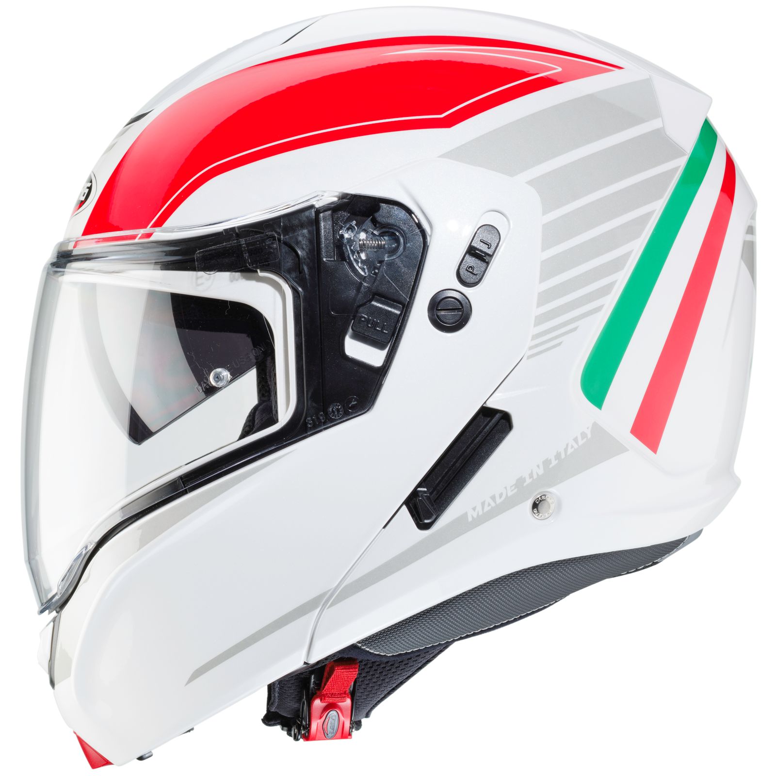 Caberg Helm Horus Tribute, weiß/rot-grün