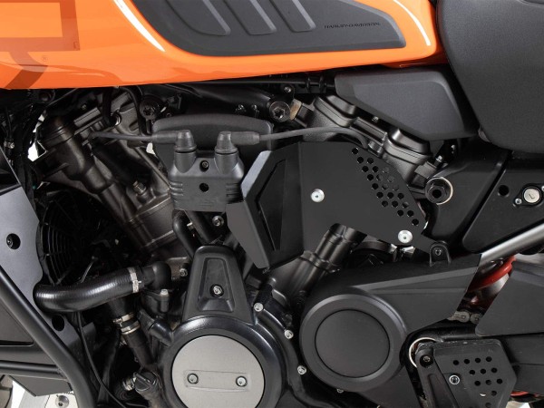 Hitzeschutzblech Edelstahl schwarz für Harley Davidson Pan America (21-) Hepco & Becker