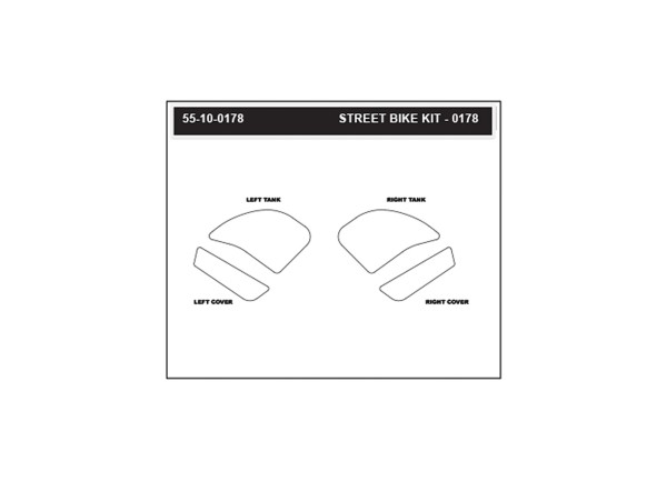 Stompgrip Tank Pad, schwarz, Volcano für Kawasaki Ninja 1000SX, 2020-2025