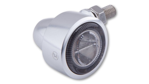 HIGHSIDER Pro Classic-X1 LED Indicator Gehäuse Silber / Linse Rauchgrau (Paar), Vorn & Hinten