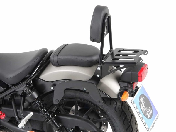 Sissybar mit Gepäckträger schwarz für Honda CMX 500 Rebel (17-) Hepco & Becker