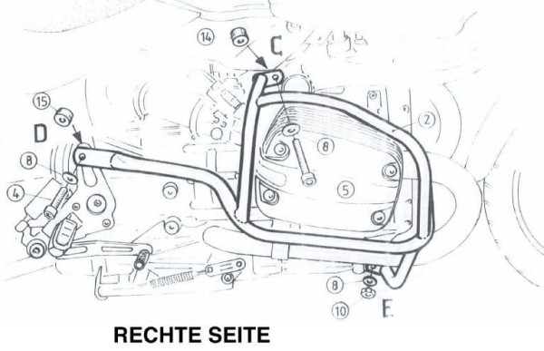 Motorschutzbügel chrom für BMW R 850 R (03-06)/R 1150 R (00-06) Hepco & Becker