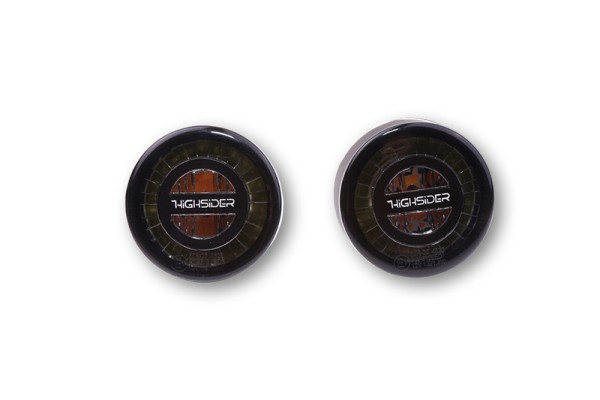 HIGHSIDER pro Rocket LED Blinker/Positionslicht Schwarz/Getönt 2in1, E-Geprüft (Paar)