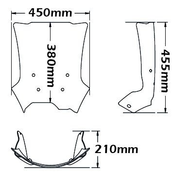 Windschutzscheibe ADV Typ für BMW F 650 /800 GS (08-12), rauchgrau