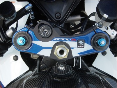 Gabelbrückendekor, Blau/Weiß für Suzuki GSX-R750 BJ. 2006-2007/ 2008-2010/ GSX-R600 BJ. 2006-2007/ G