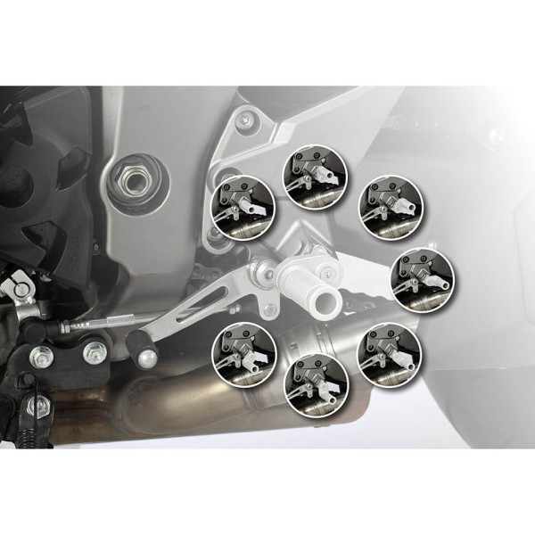 LSL Gelenk-Kit verstellbar D09, für Ducati Scrambler, hinten, silber eloxiert, mit ABE