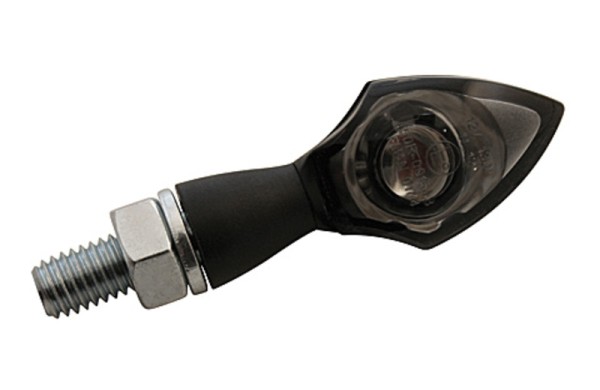 HIGHSIDER Pro Pen Head LED Indicator Gehäuse Schwarz / Linse Rauchgrau (Paar), Vorn & Hinten