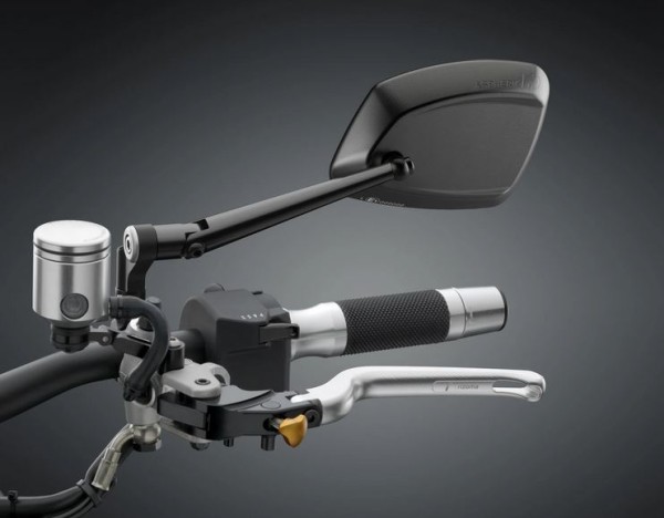 Spiegel RIZOMA 4D links für Vespa, schwarz eloxiert