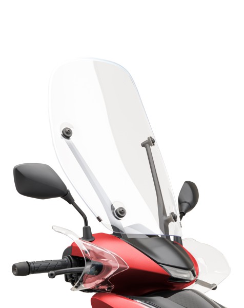 Hohes Windschild Matt Pearl Diaspro Red für Honda SH 350i (21-) Original