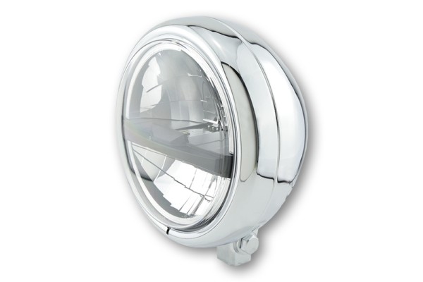 HIGHSIDER pro 5 3/4 Zoll Scheinwerfer Pecos Typ 5 LED Chrom E-Geprüft (1Stck)