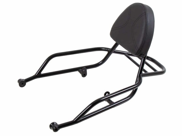 Sissybar mit Gepäckträger schwarz für Moto Guzzi V7 850 Special/Stone/Centenario (21-24)
