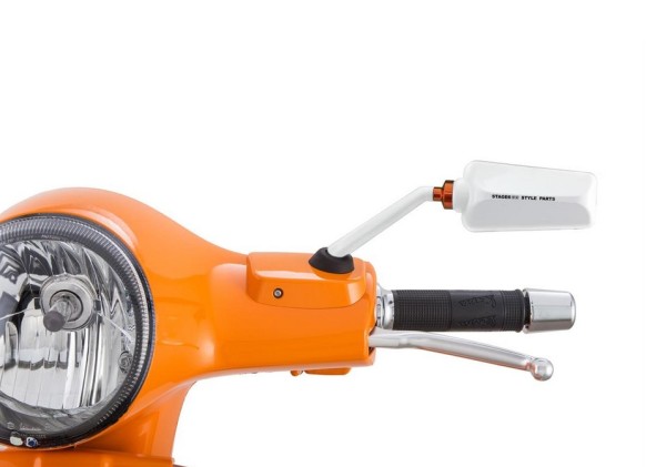 Spiegel Stage6 F1 für Vespa, links, weiß